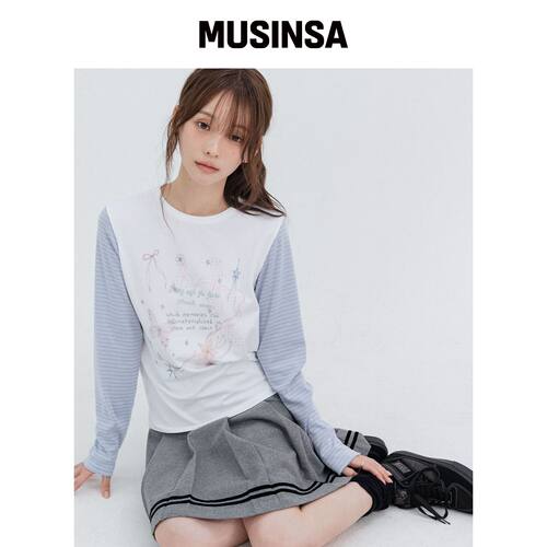 HIGH SCHOOL DISCO 仙女花园长袖_白色 MUSINSA韩国官网直邮进口
