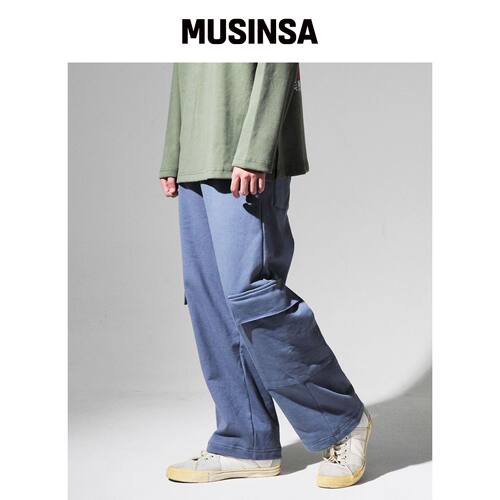 CODE I'M 重磅宽松版工装裤 蓝色韩国官网直邮进口MUSINSA