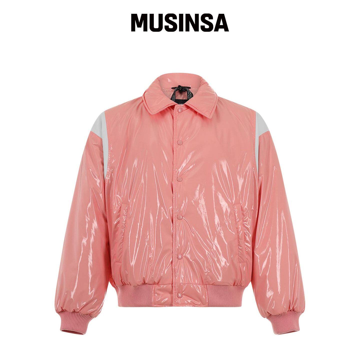 OFFGRID GLOSSY 学院风短款羽绒服-粉色 MUSINSA韩国官网直邮进口