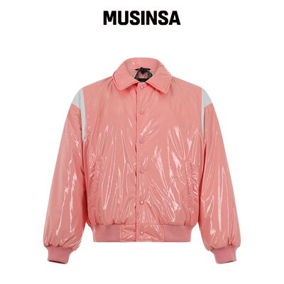 OFFGRID GLOSSY 学院风短款羽绒服-粉色 MUSINSA韩国官网直邮进口