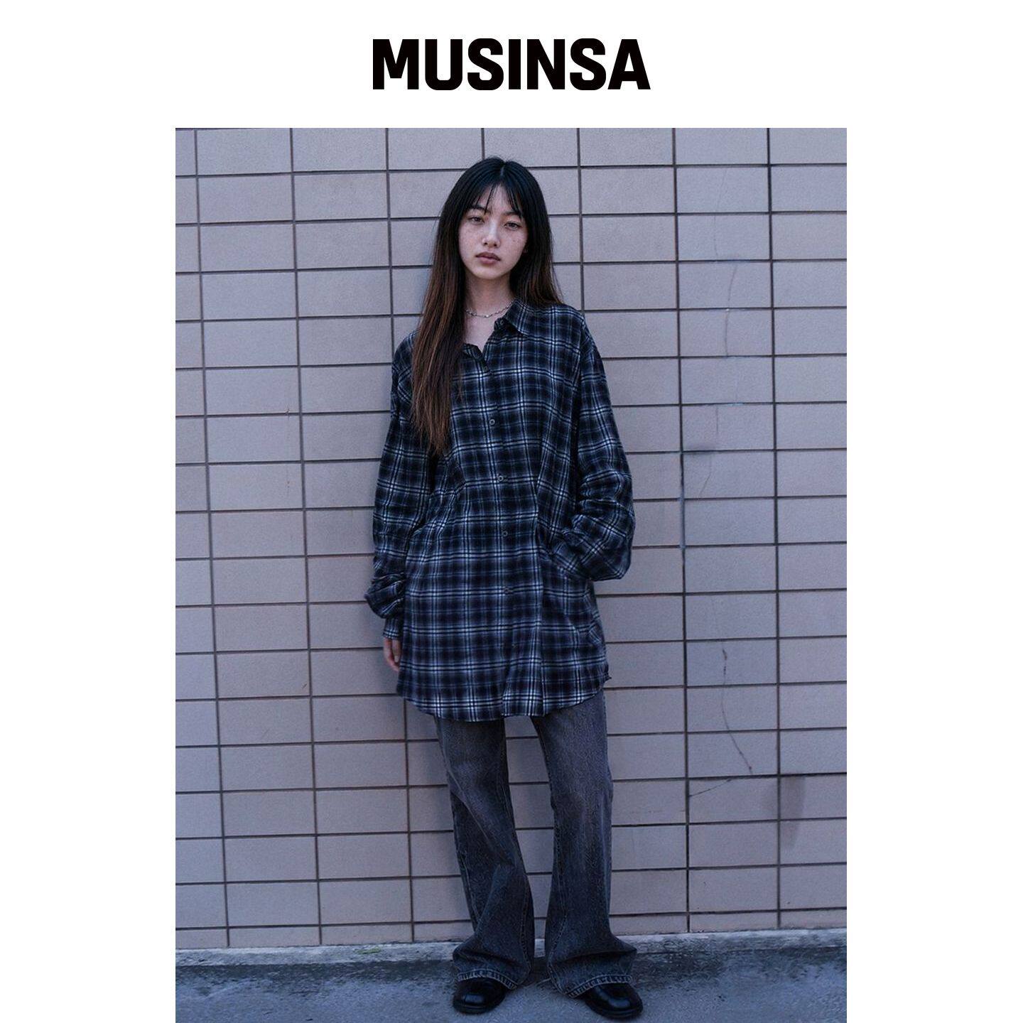 REHEAT 超大口袋衬衫_蓝色 MUSINSA韩国官网直邮进口