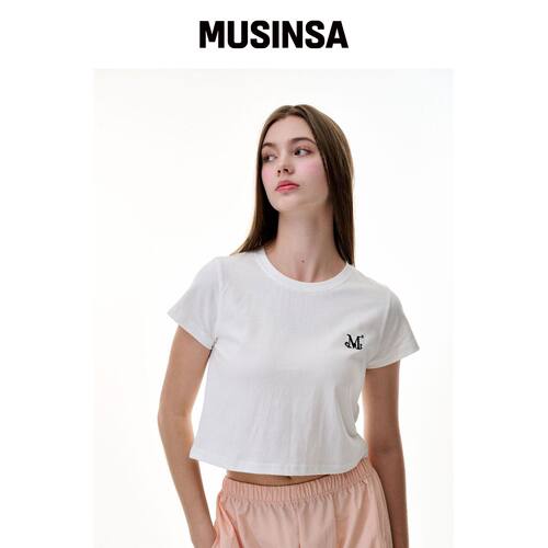 MUCENT 小LOGO短袖T恤男女通用 (2 KOLOR) MUSIN韩国官网直邮进口
