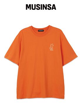 VANNWORKS 猫咪短袖T恤 (VS0026) 橙色/WHITE韩国官网直邮进口