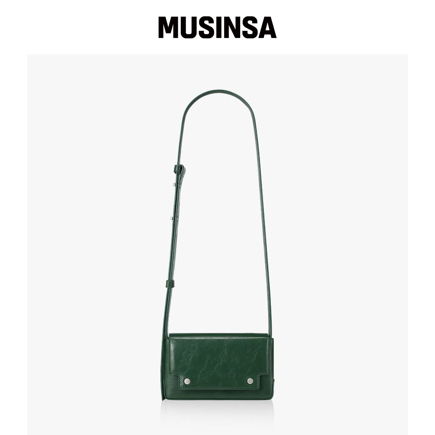 FINDKAPOOR MARKBAG 18 皱褶款 - 深绿色 MUSINS韩国官网直邮进口