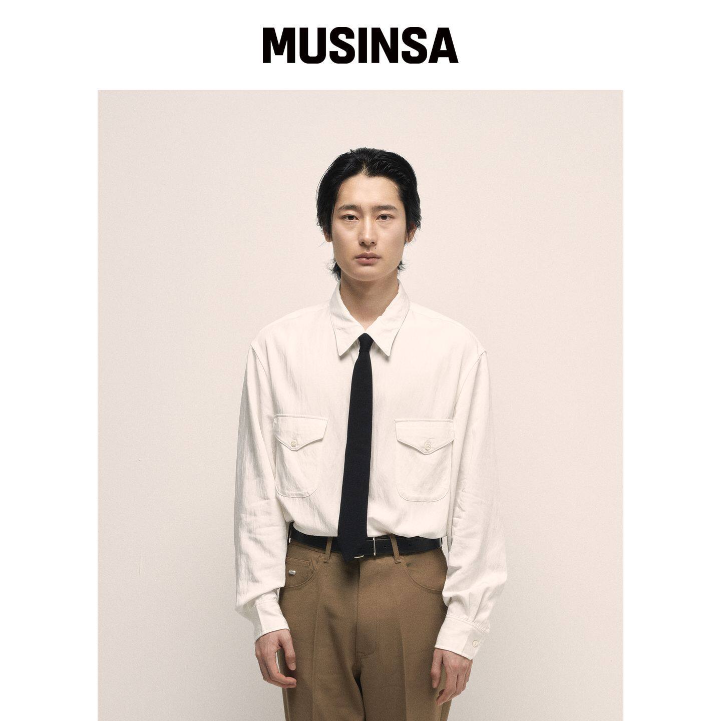 MURRA 军装衬衫_白色 MUSINSA韩国官网直邮进口