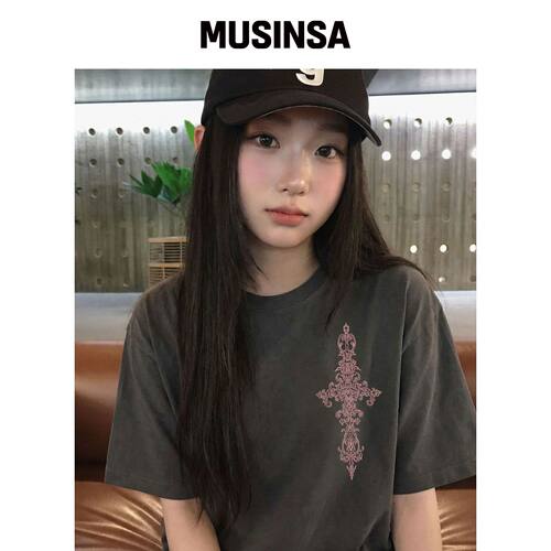 GRAVER [男女同款]SIM CROSS 短袖T恤_4色 MUSIN韩国官网直邮进口