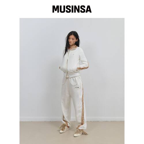 OJOS 毛皮装饰拉链外套 / 象牙色 MUSINSA韩国官网直邮进口