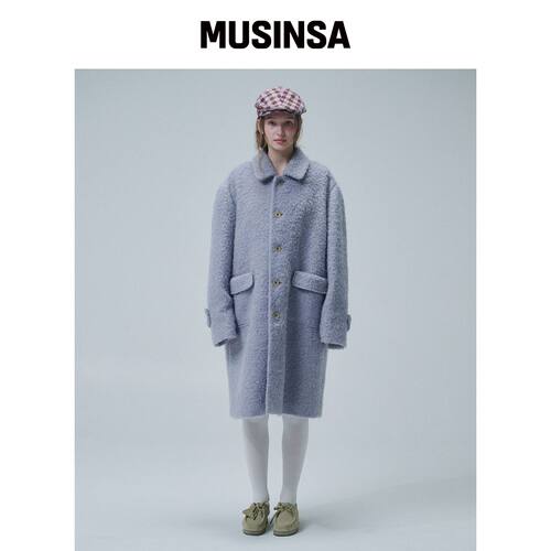 FUNFROMFUN 毛绒宽松外套，薰衣草色 MUSINSA韩国直邮官方正品