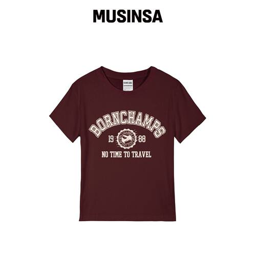 BORN CHAMPS [5 COLORS] NO TIME TO TRAVEL 女T韩国官网直邮进口