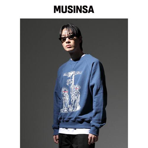 CODE I'M JESUS UNHOLY PRINT 套头运动衫 背带 韩国官网直邮进口
