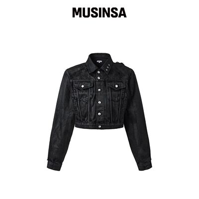 ANOTHERYOUTH  cropped padded denim jacket - 韩国官网直邮进口