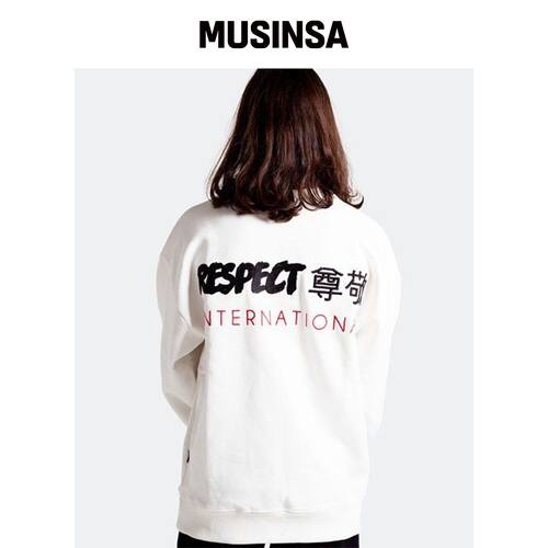 RESPECT 重磅国际中国字样运动衬衫（白色） MUS韩国官网直邮进口