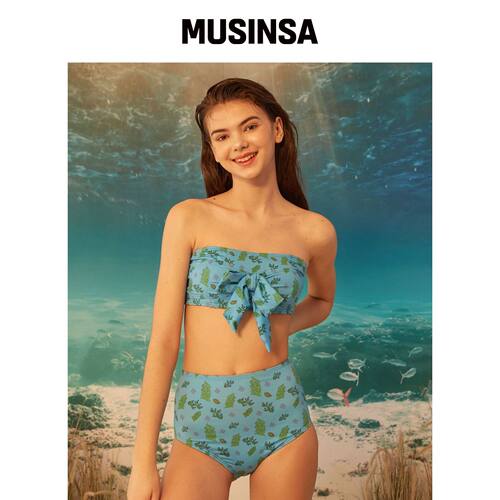 SALTY FLOWER POLIP丝带文胸背心蓝色 MUSINSA韩国直邮官方正品