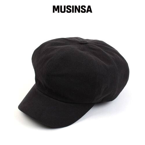 UNIVERSAL CHEMISTRY 黑色低洗报童帽 MUSINSA韩国官网直邮进口