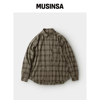 INDUST 更深色素染衬衫_棕色韩国官网直邮进口