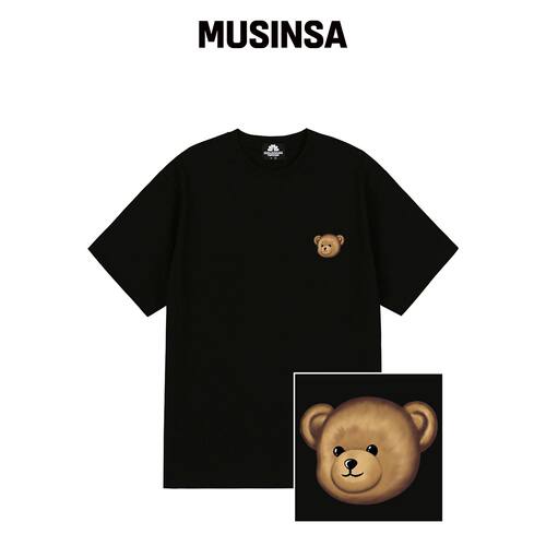 TRIPSHION SMALL BEAR FACE T恤 - VLACK韩国官网直邮进口MUSINSA