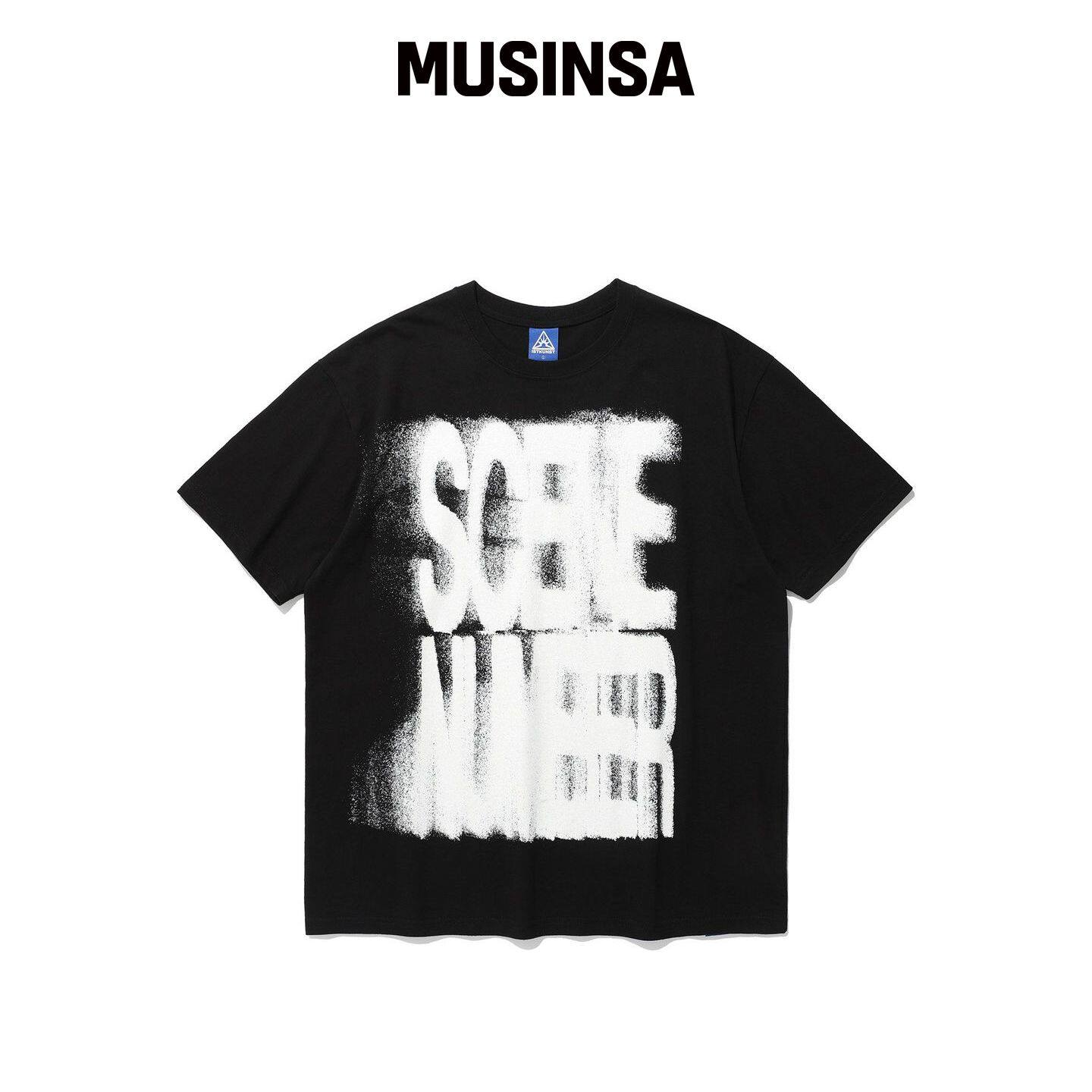 ISTKUNST SCENE NUMBER TEE_BLACK(IK2EMMT509A)韩国官网直邮进口 - 实物图