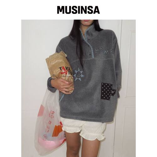 FUNFROMFUN 我喜爱的摇粒绒，炭灰色 MUSINSA韩国官网直邮进口