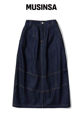 SAINTCREW WHY 半带长裙 WDH-1303 INDIGO 牛仔韩国官网直邮进口