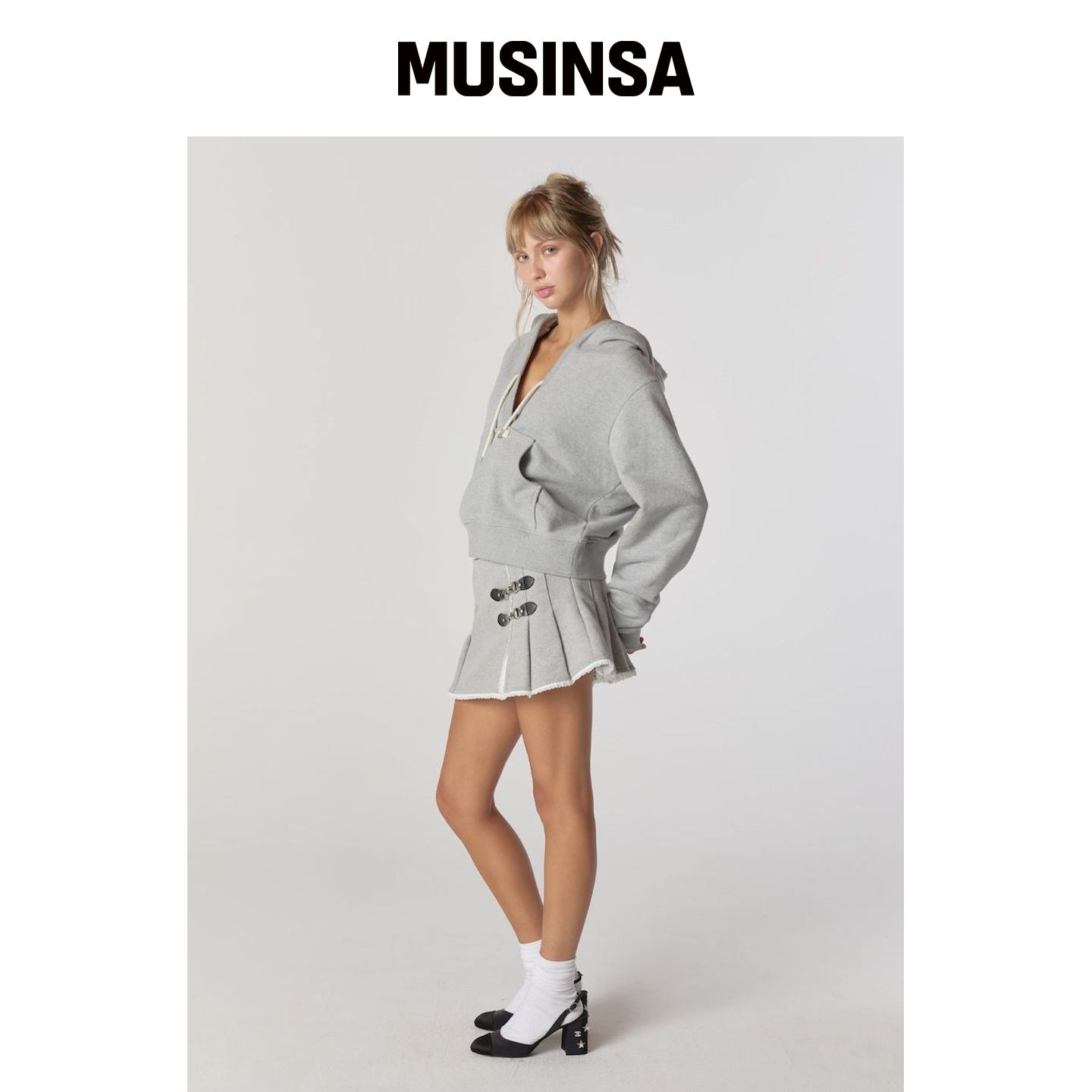 GLOWNY 短裙半身裙裙子休闲韩系时尚 MUSINSA韩国官网直邮进口