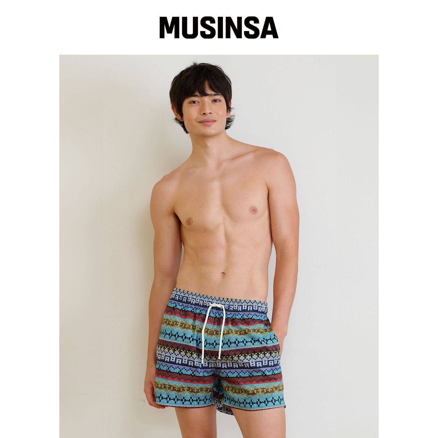 DELIGHTPOOL 复古费尔岛花纹泳裤-多色 MUSINSA韩国官网直邮进口
