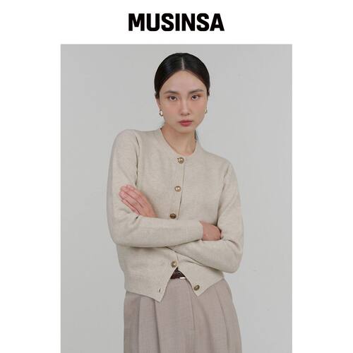 ILROZE ALBI 羊绒开衫 (象牙白) MUSINSA韩国官网直邮进口