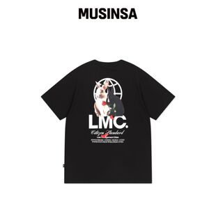 LMC MONO RABBIT GLOBE TEE 黑色韩国官网直邮进口