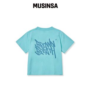 BROWNBREATH W TAG CROP TEE - 薄荷色韩国官网直邮进口