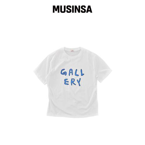 1011 GALLERY Gallery Stroke Logo T-Shirt-白韩国官网直邮进口