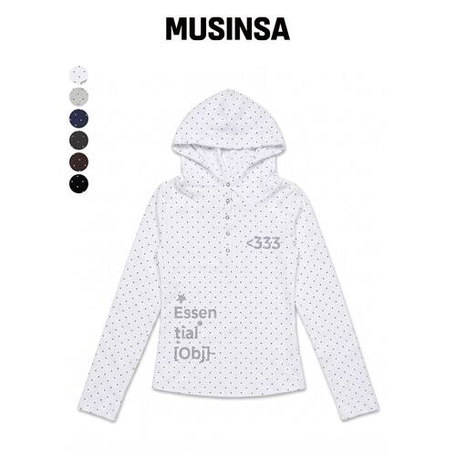 FUZZY SCAN TINY STAR 纽扣长袖上衣 6色 MUSINS韩国官网直邮进口