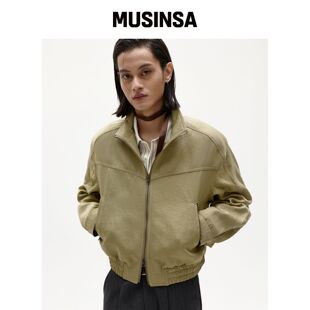 LMOOD 巴龙水洗尼龙飞行夹克 米色 MUSINSA韩国直邮官方正品