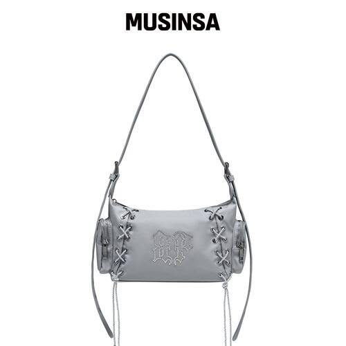 BLACK PURPLE Glow Corset Bag_Gray 灰色韩国官网直邮进口