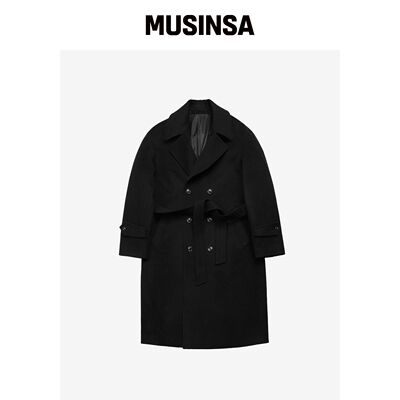SORTIE 羊绒双面大衣（黑色） MUSINSA韩国官网直邮进口