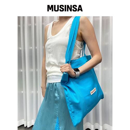 DER KOFFER SHOPPER POCKET BAG [L/BLUE]韩国官网直邮进口