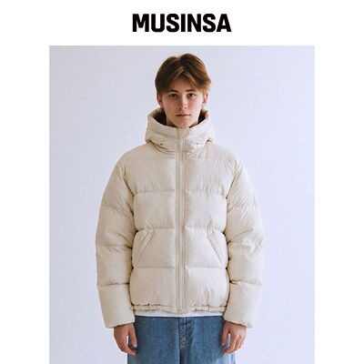 QT8 GARMENTS RG鸭绒重型连帽夹克（奶油色） MU韩国官网直邮进口