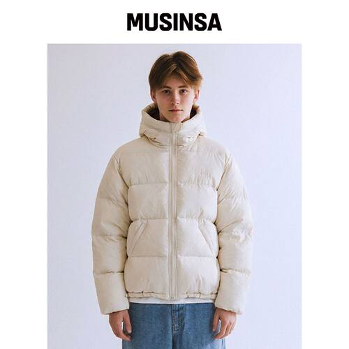 QT8 GARMENTS RG鸭绒重型连帽夹克（奶油色） MU韩国官网直邮进口