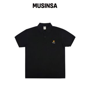 GRAVER [UNISEX]点点刺绣Polo短袖T恤_黑色韩国官网直邮进口