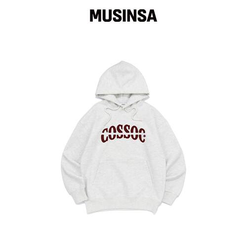COSO CC 文本logo连帽T恤 (打火机灰)韩国官网直邮进口MUSINSA
