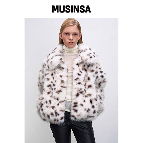 HAVELESS HAILEE FAUX FUR JACKET DALMATIAN韩国官网直邮进口