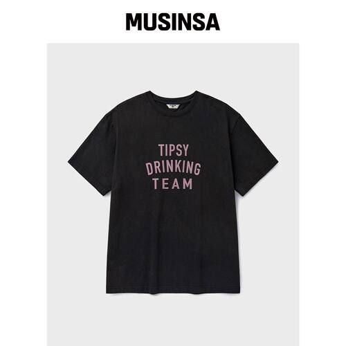 UNION BLUE [V2] TIPSY DRINKING TEAM 印花T恤 韩国官网直邮进口