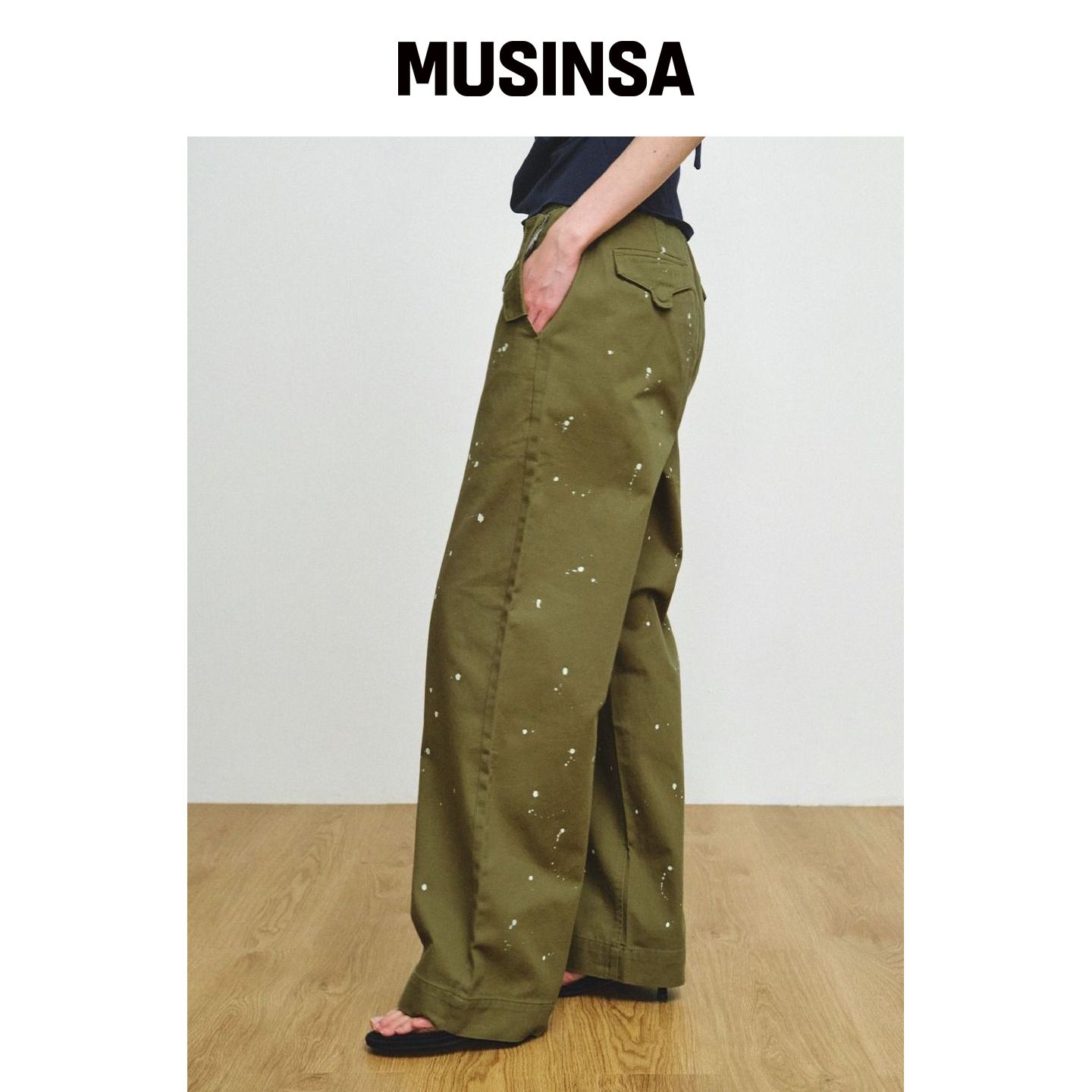 PLZPROJECT PAINTING NORMAL PANTS, KHAKI MUSI韩国官网直邮进口图片