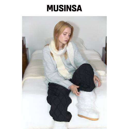 ASURA 流苏混合围巾（象牙色） MUSINSA韩国官网直邮进口