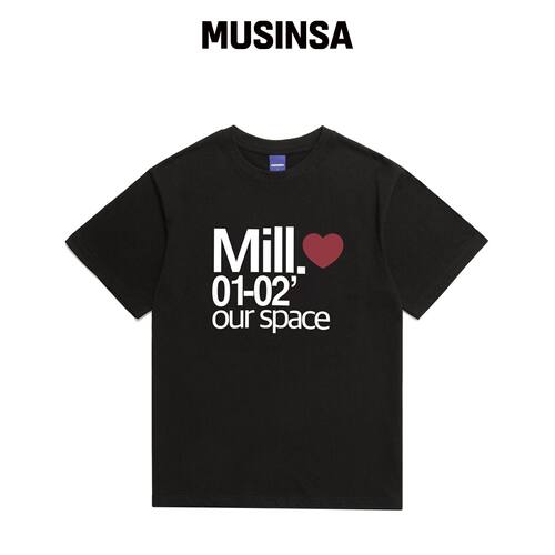 STAFFONLY MILL 01-02 TEE (黑色) MUSINSA韩国官网直邮进口