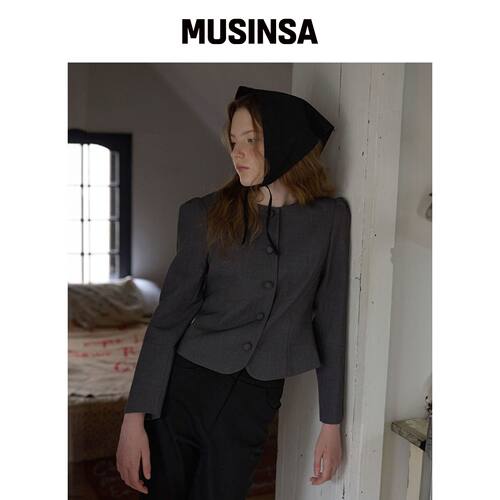 MURMURE EN.XI褶皱开衩夹克_Ency Jacket_2color韩国官网直邮进口