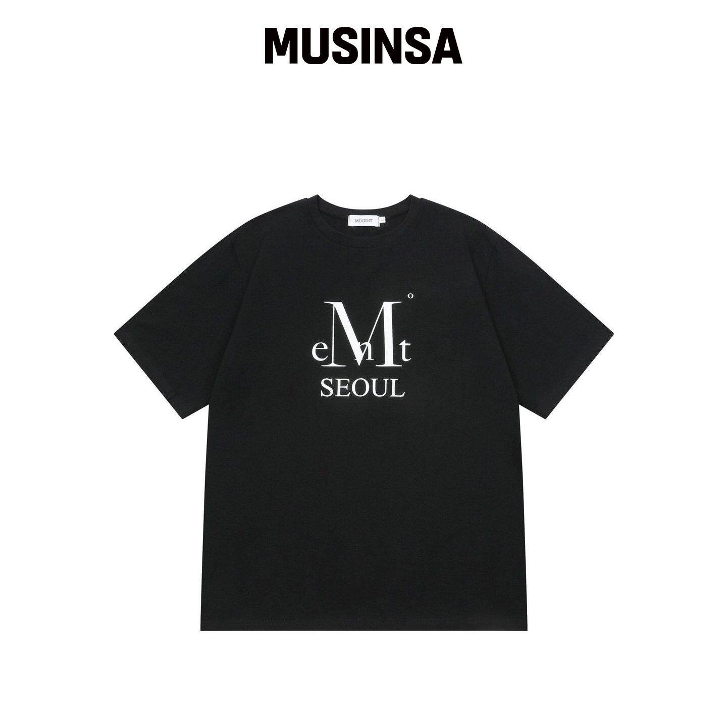 MUCENT 서울签名logo短袖T恤男女通用（2色）韩国官网直邮进口 - 实物图
