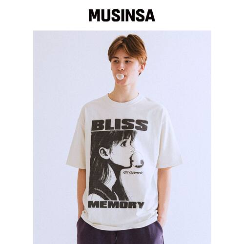 QT8 GARMENTS LB Bliss 色彩水洗T恤（米色） MU韩国官网直邮进口