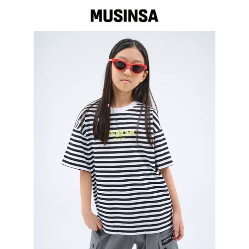LIFEWORK KIDS 儿童) 条纹发泡短袖T恤 MUSINSA韩国官网直邮进口