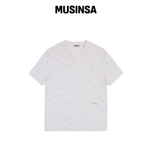 LAB101 BLUR 打印机 T恤 (WHITE)韩国官网直邮进口MUSINSA