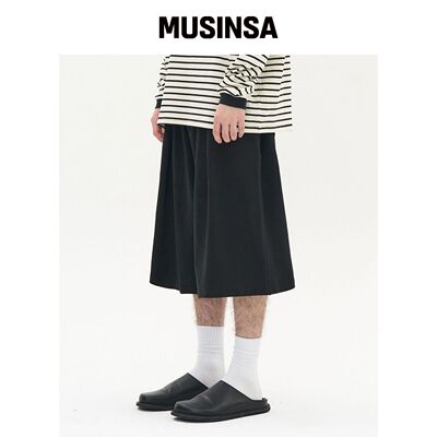 TOFFEE 单褶卫衣百慕大短裤（黑色） MUSINSA韩国直邮官方正品