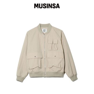 NONTYPE MULTI POCKET MA1 JUMPER（米色） MUSI韩国官网直邮进口